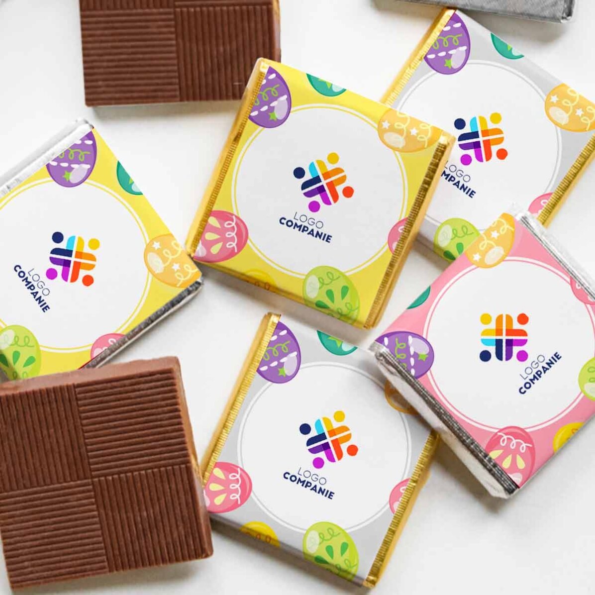 Mini bombones personalizados con logotipo - Pascua