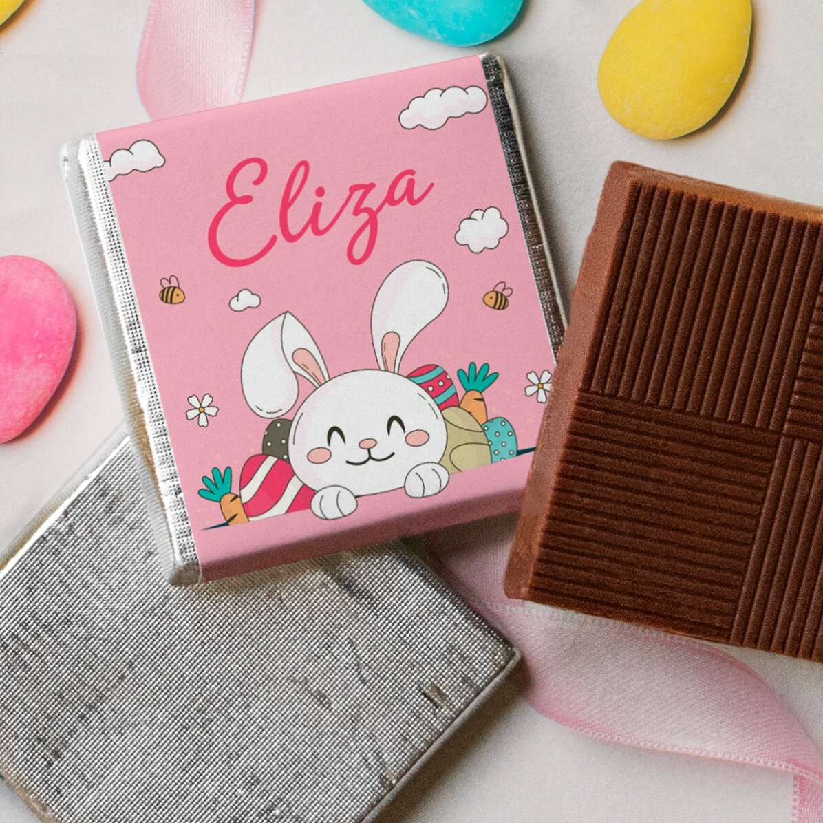 Mini bombón personalizado con nombre - Conejito