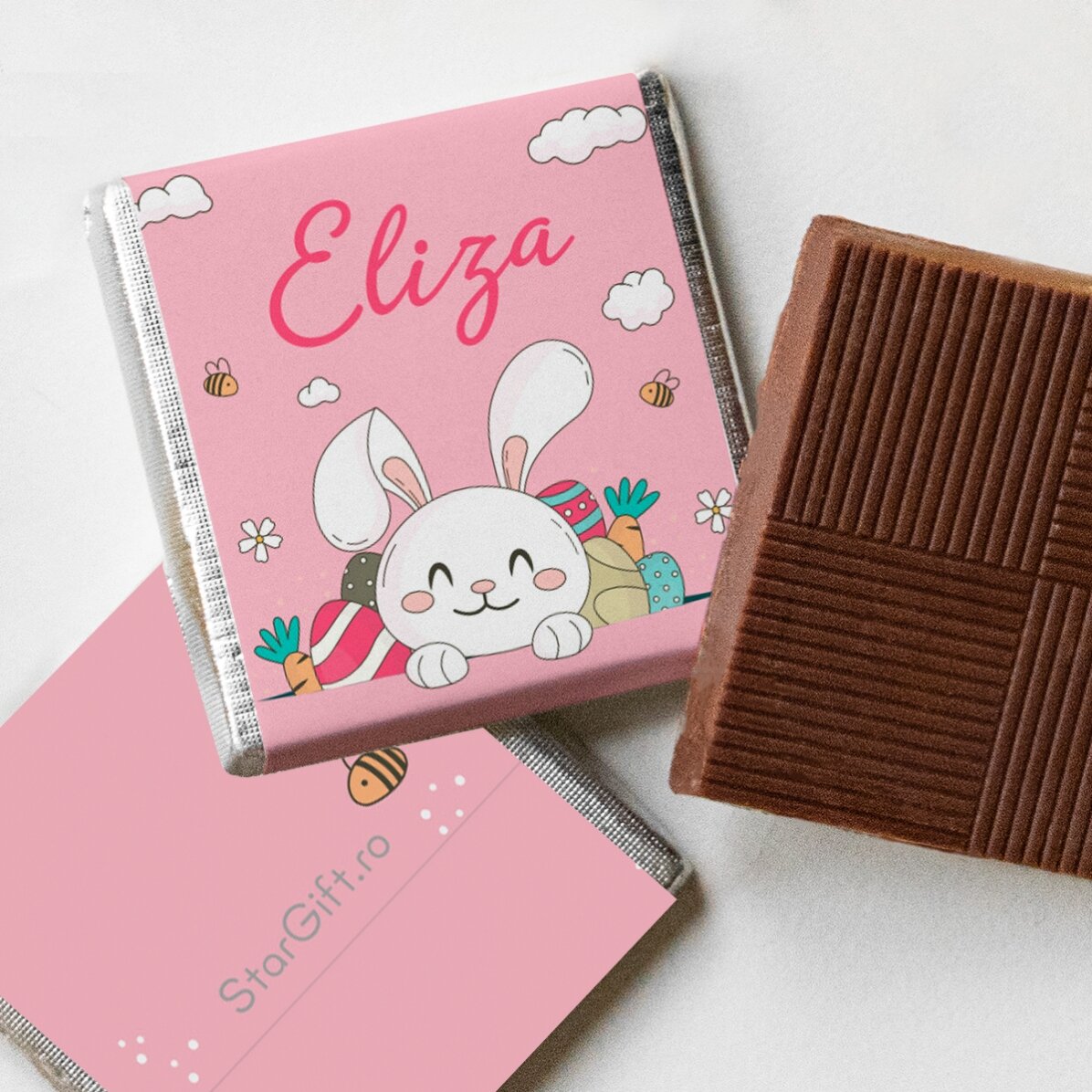 Mini bombón personalizado con nombre - Conejito
