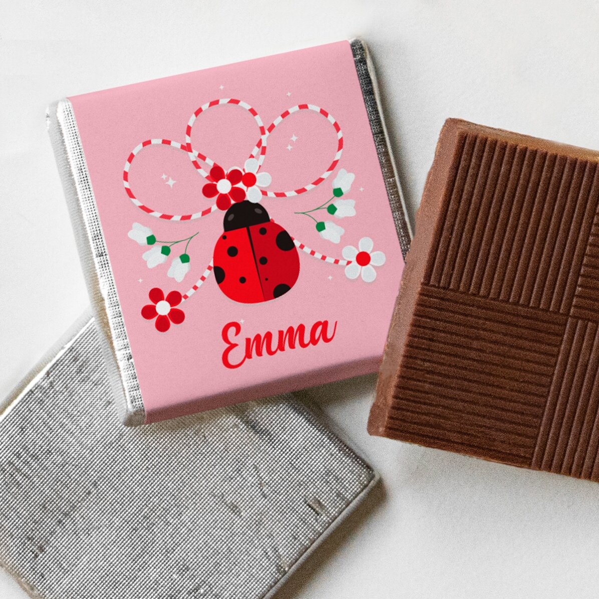 Mini bombón personalizado con el nombre «Buburuza»