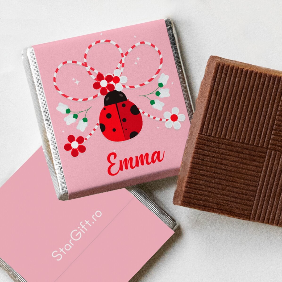 Mini bombón personalizado con el nombre «Buburuza»
