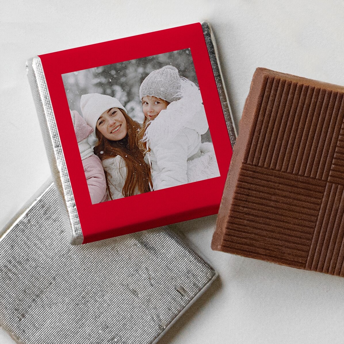 Mini tableta de chocolate personalizada con una foto