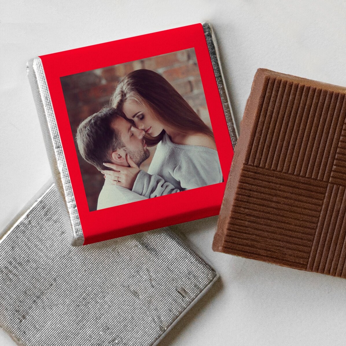 Mini tableta de chocolate personalizada con una foto