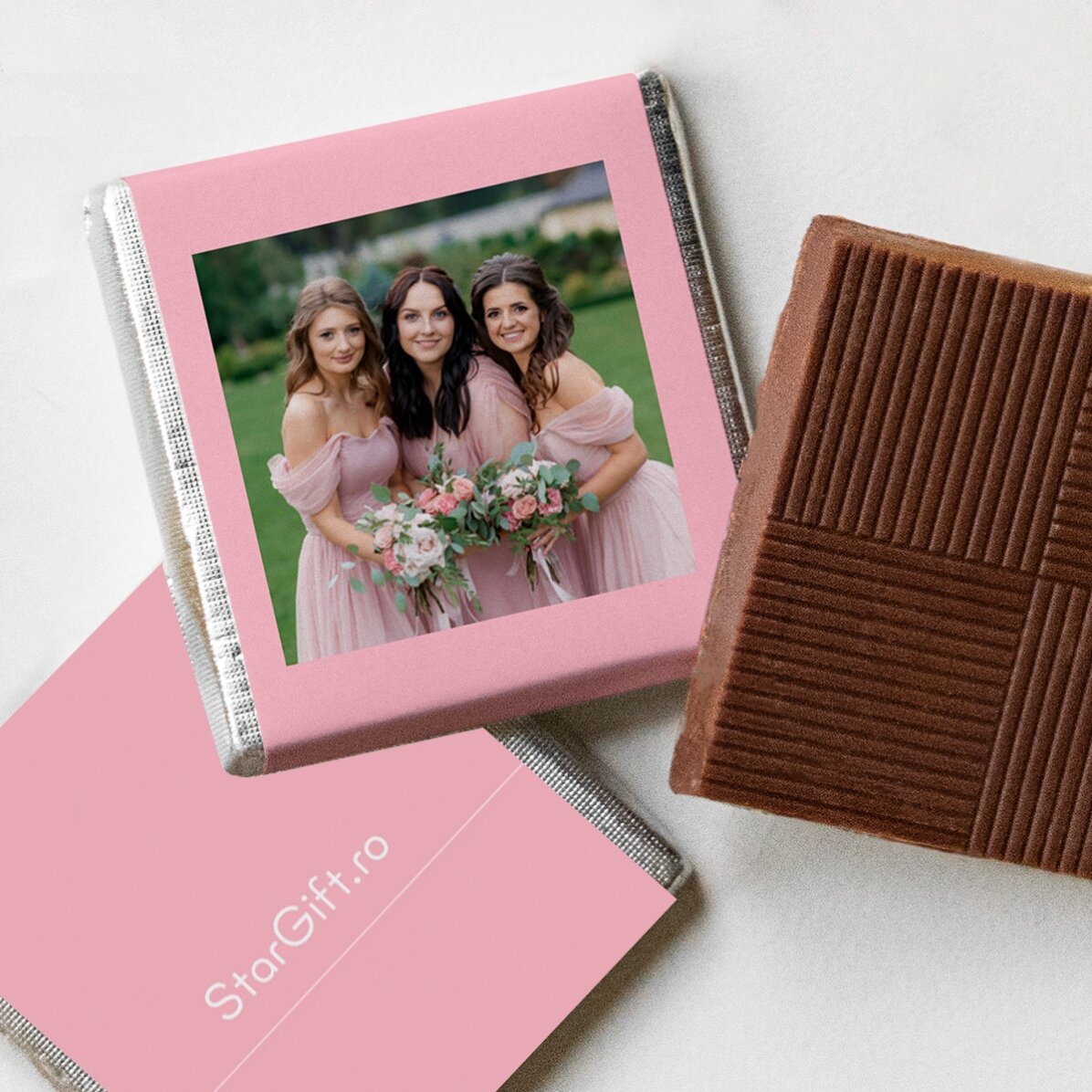 Mini tableta de chocolate personalizada con una foto