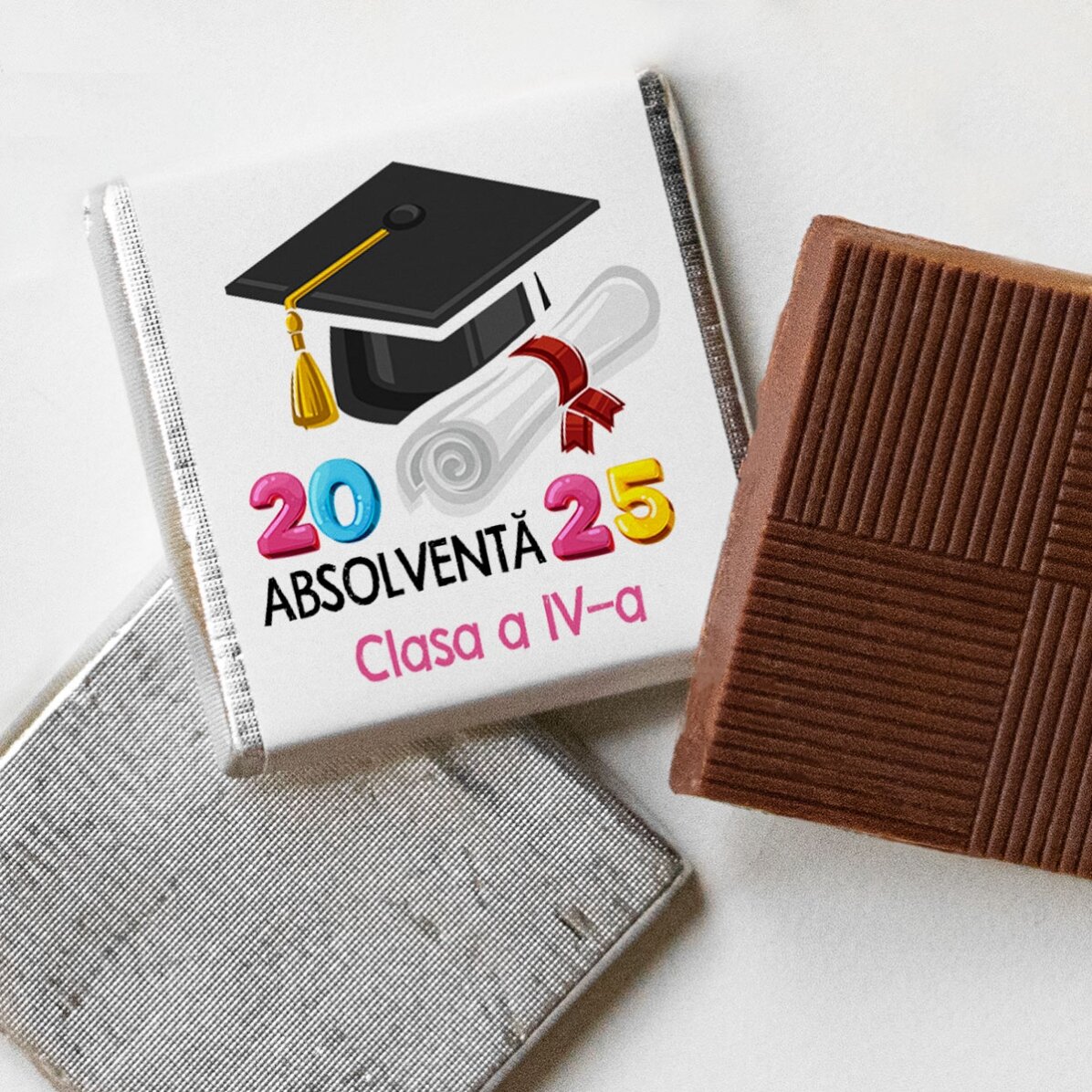 Mini tableta de chocolate personalizada con texto: «Soy graduado»
