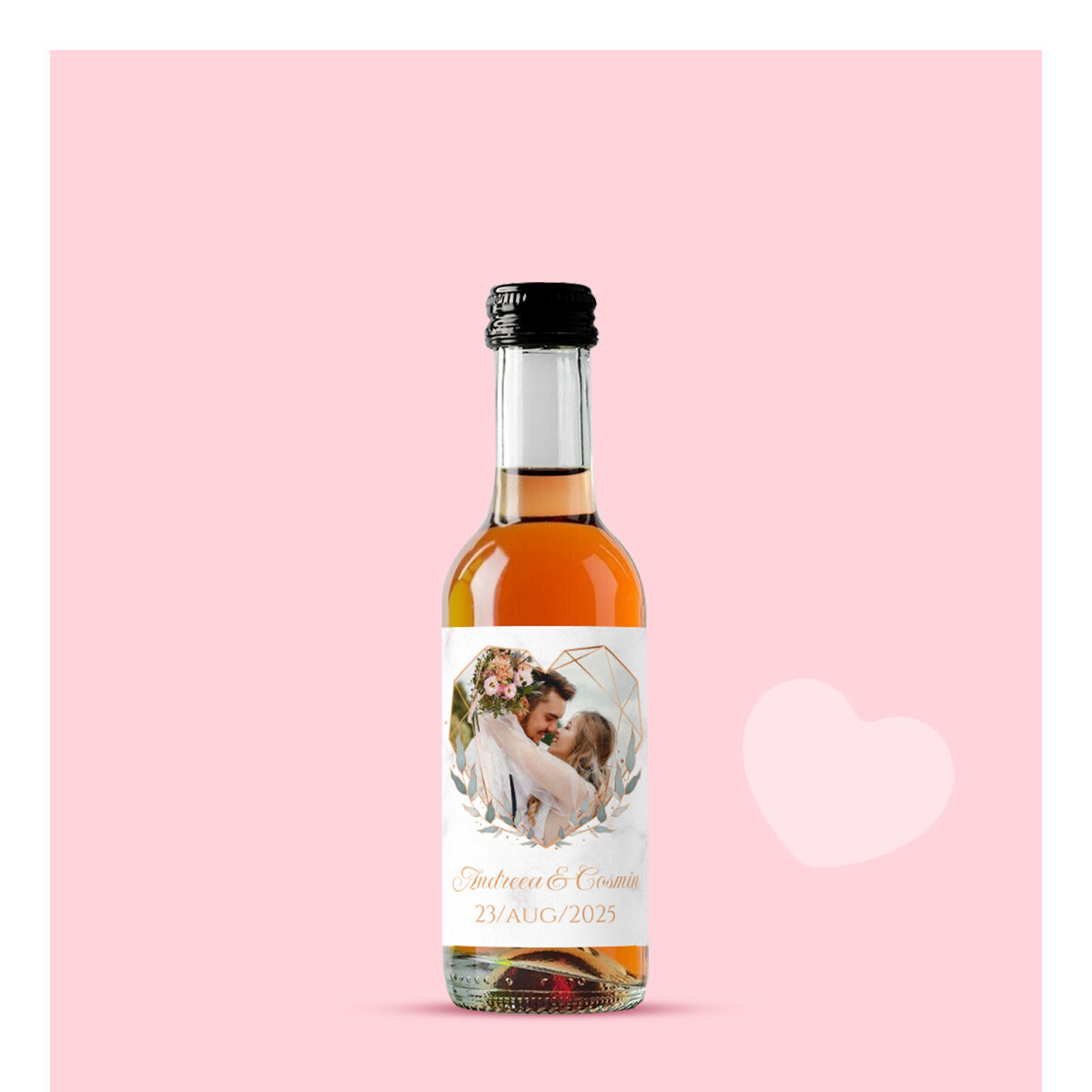 Mini botellas de vino personalizadas para San Valentín