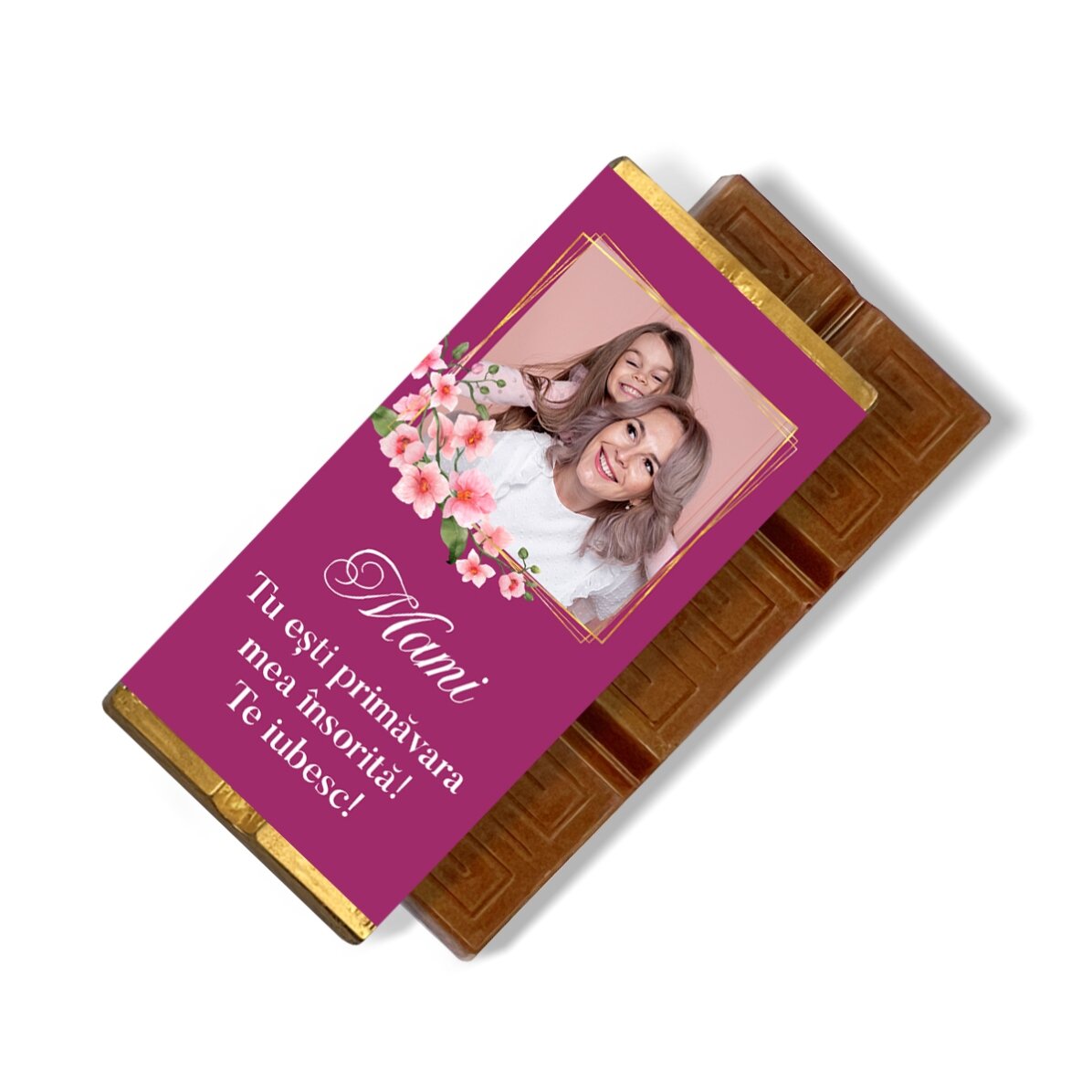 Mini tableta de chocolate personalizada con mensaje y foto - Mi amor