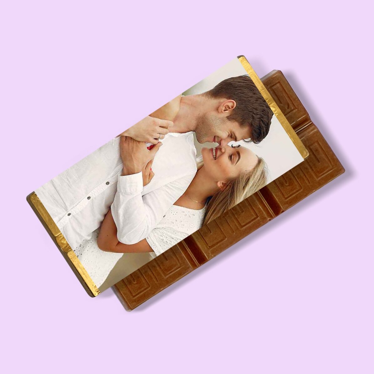 Mini tableta de chocolate personalizada con una foto