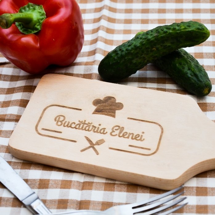Mini tabla de cortar personalizada - Logotipo para cocineros