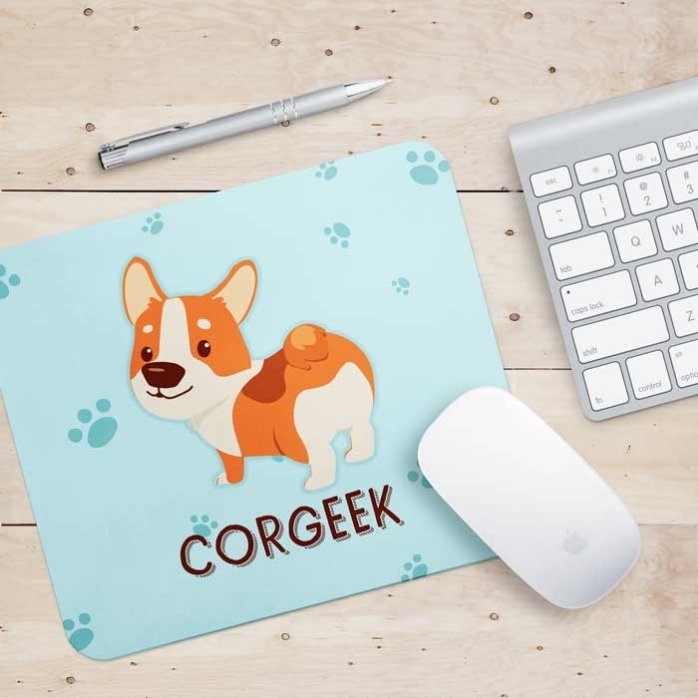 Alfombrilla de ratón personalizada con texto - Corgeek