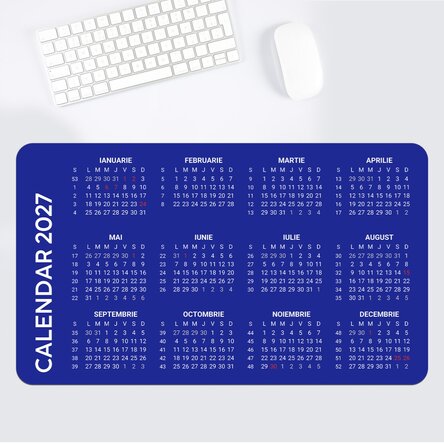 Alfombrilla de ratón XXL personalizada con calendario