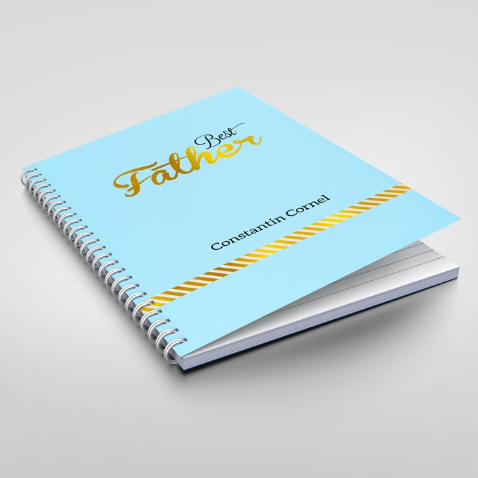 Cuaderno personalizado - Best Father, azul