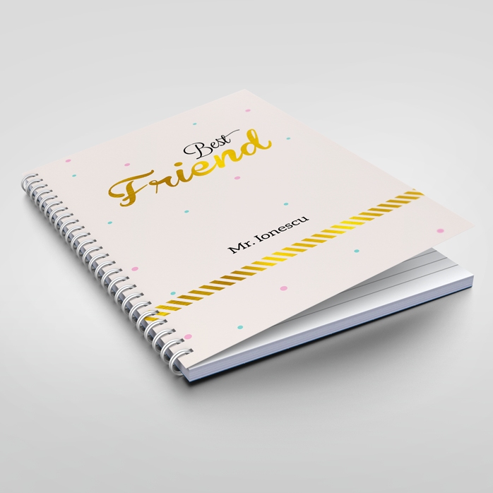 Cuaderno personalizado - Best Friend, Gold