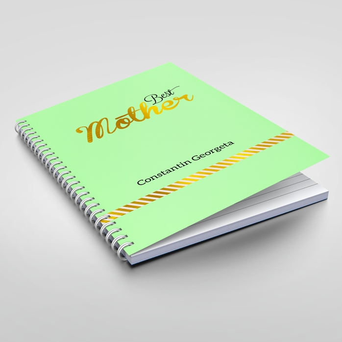 Personalised notebook - Best Mother, Green