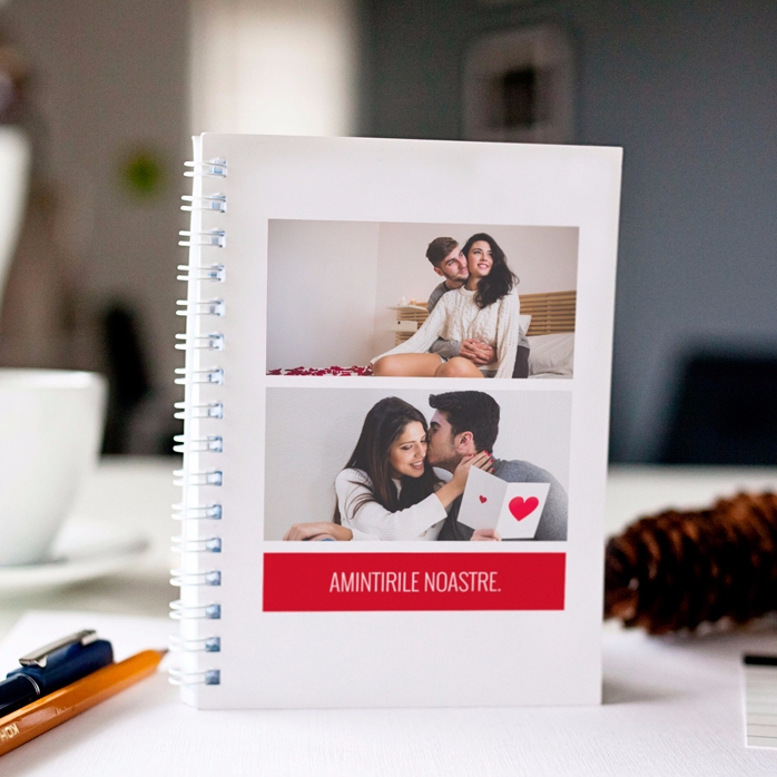 Cuaderno personalizado con 2 fotos y texto