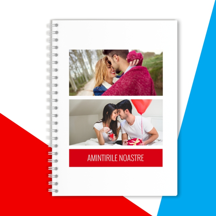 Cuaderno personalizado con 2 fotos y texto