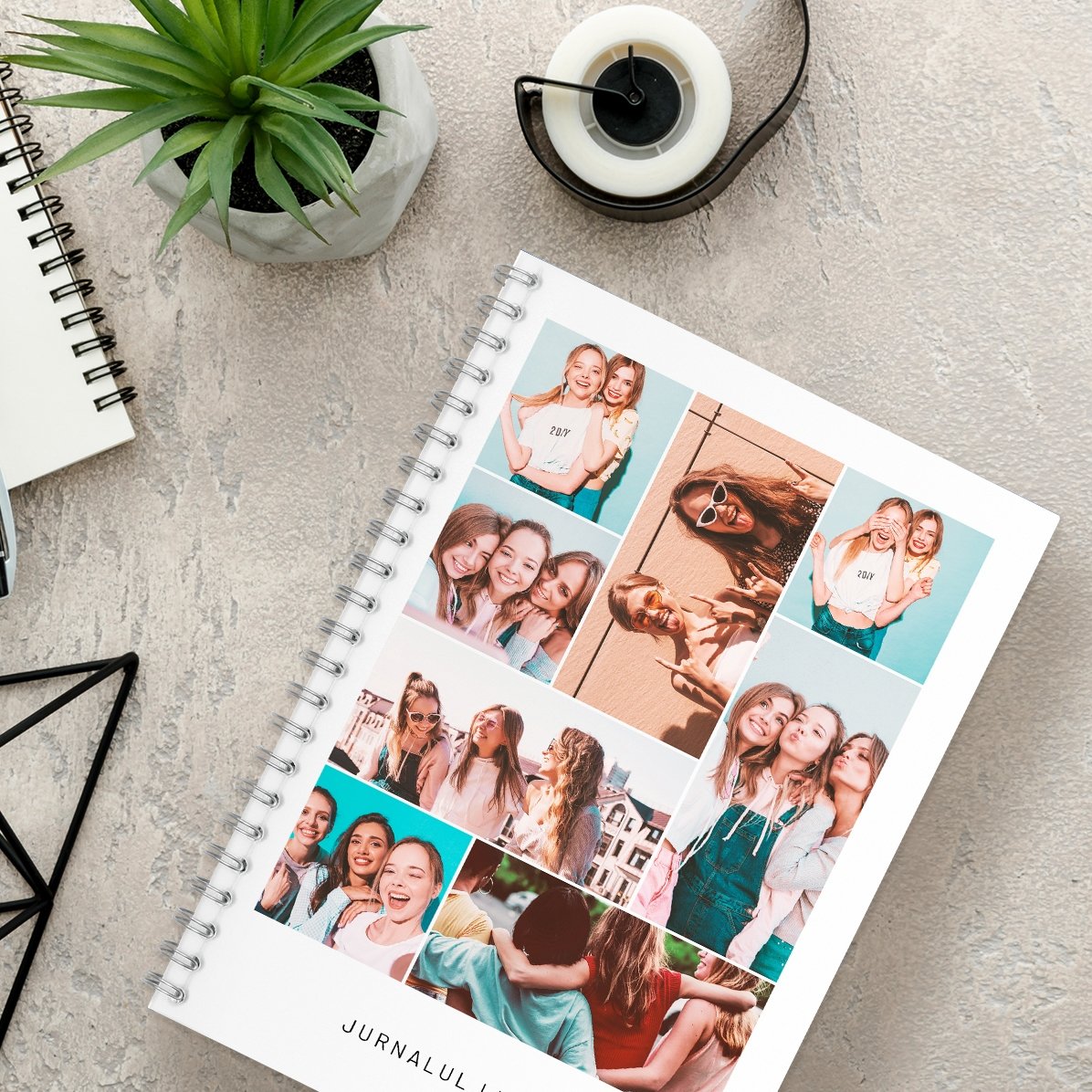 Cuaderno personalizado con 8 fotos y texto - Mejores amigos