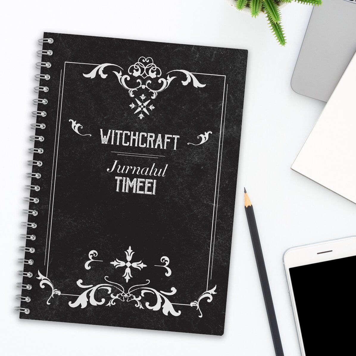 Personalised notebook with Witchcraft text