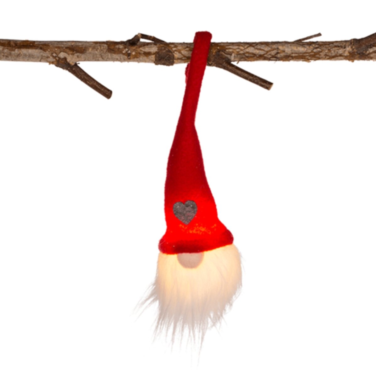 Adorno navideño Spiridus de ágata con lucecitas