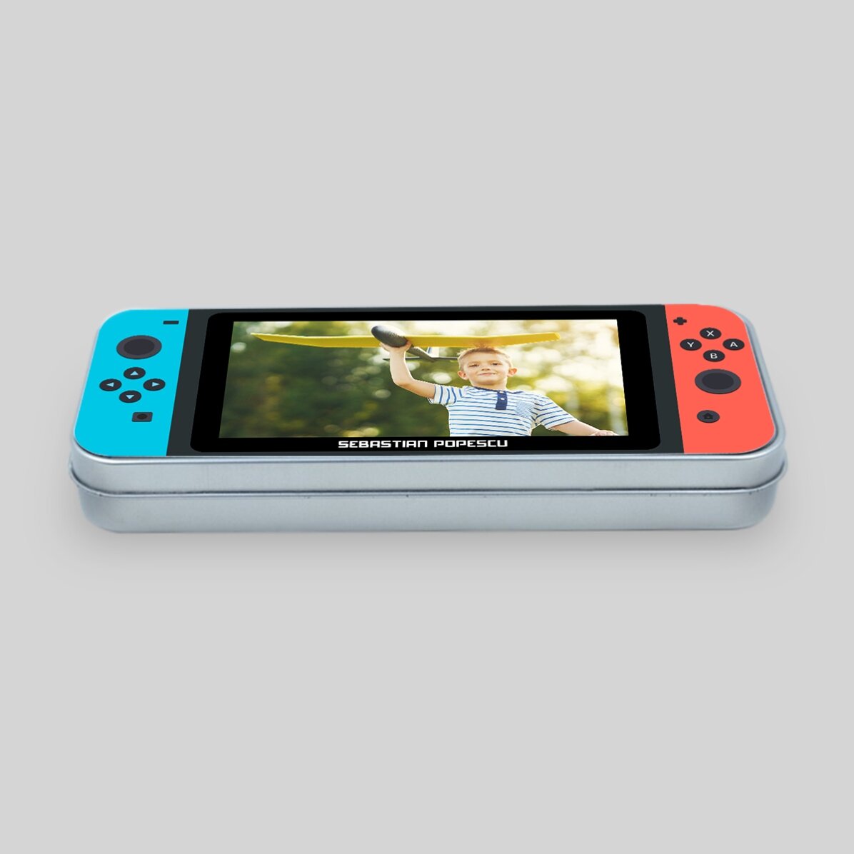 Estuche personalizado con una foto y un nombre - Consola de videojuegos
