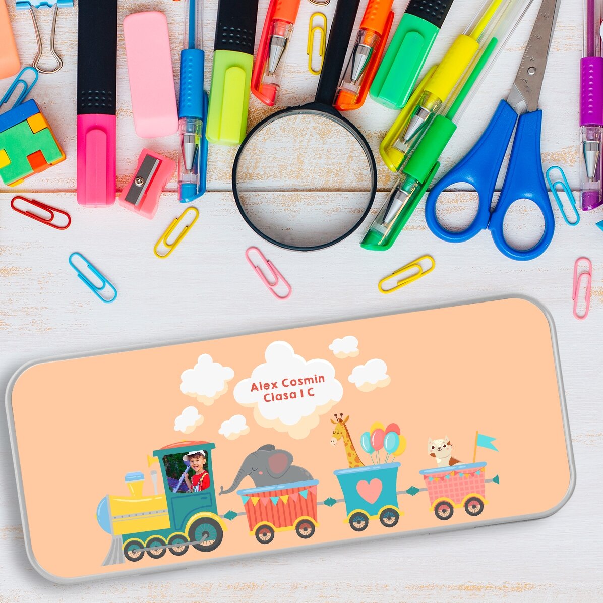Estuche personalizado con una foto y un texto - Trenulet