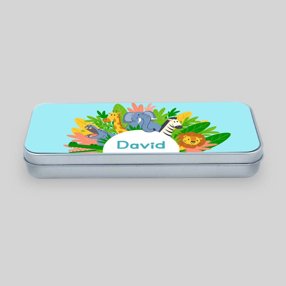 Personalised pencil case with text - Animals