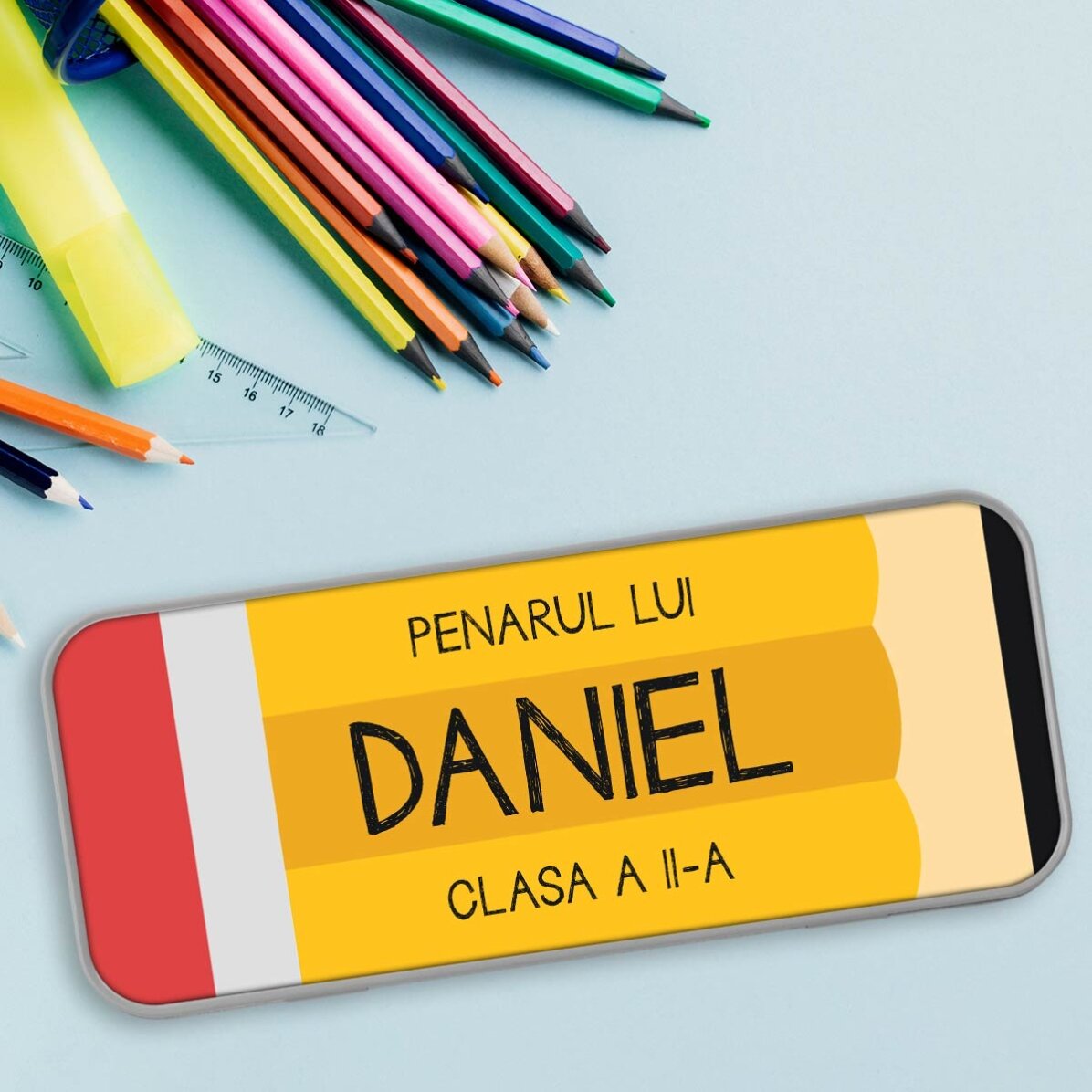 Estuche personalizado con texto - Lápiz