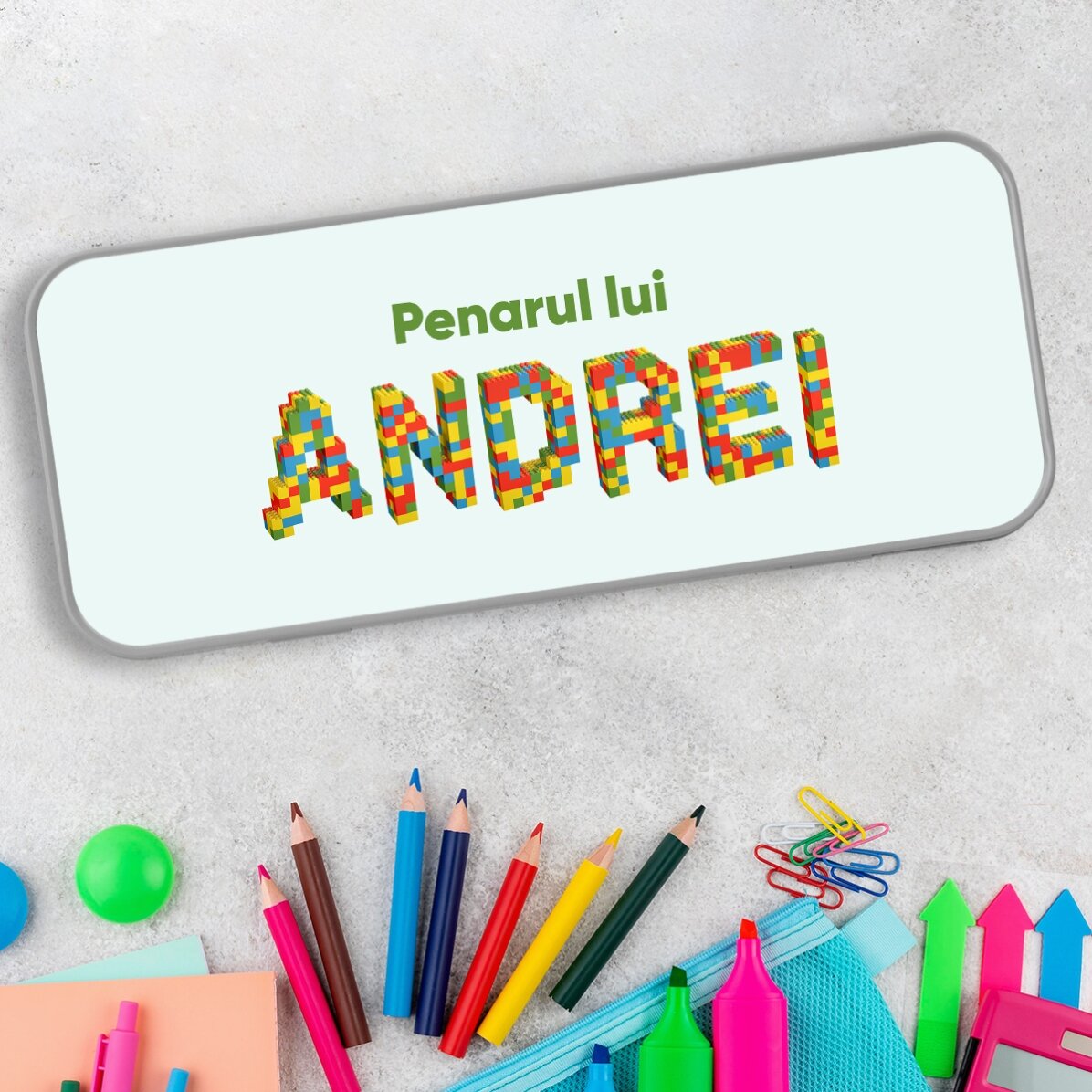 Estuche personalizado con texto - Lego