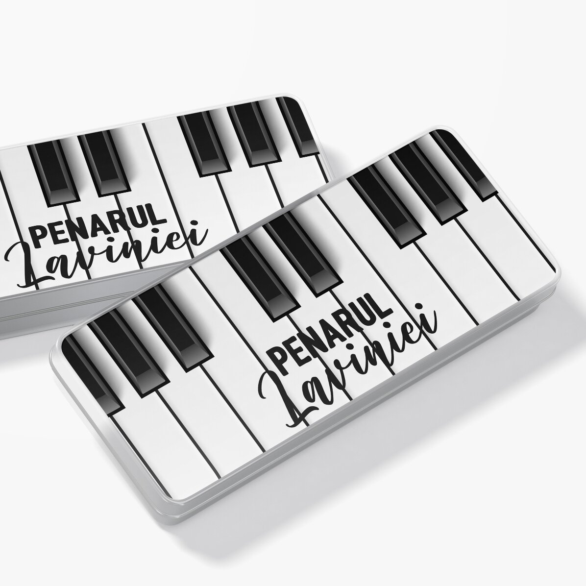 Estuche personalizado con texto: «Piano»