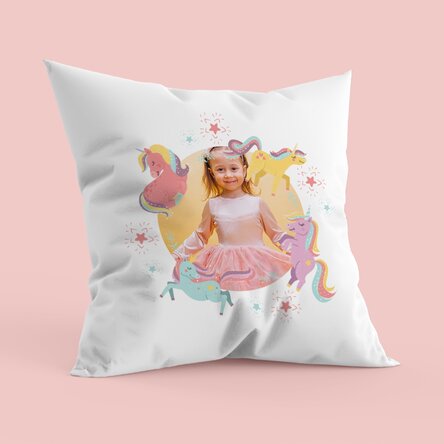 Almohada personalizada con 1 foto - Pony