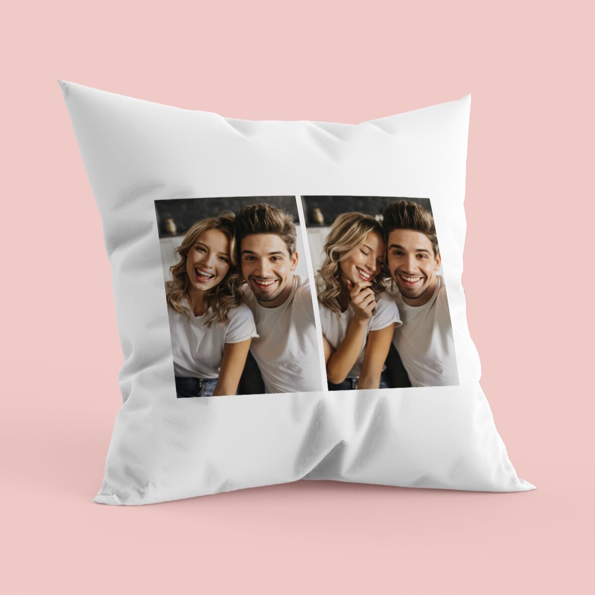 Cojín personalizado con 2 fotos de cuerpo entero