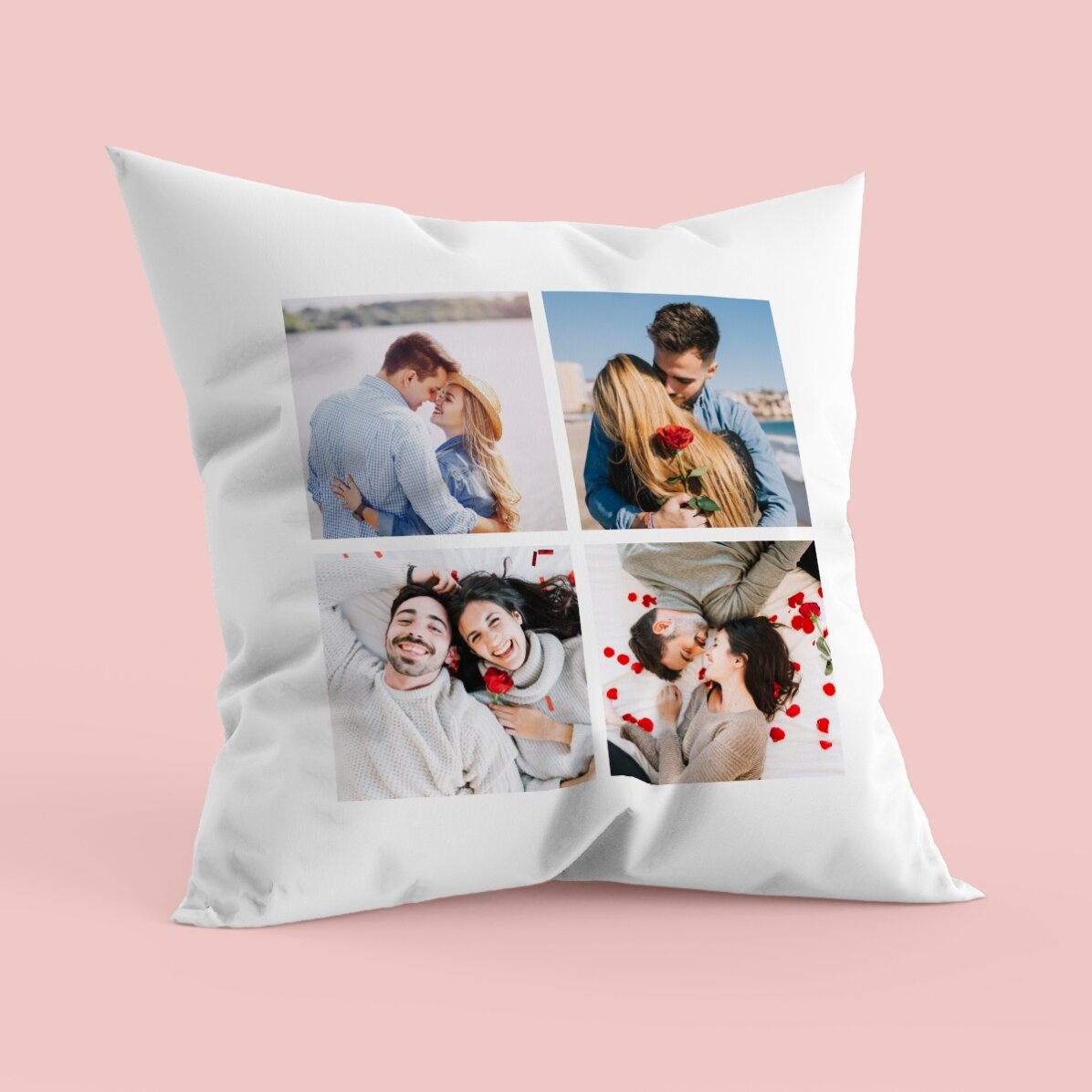 Cojín personalizado con 4 fotos