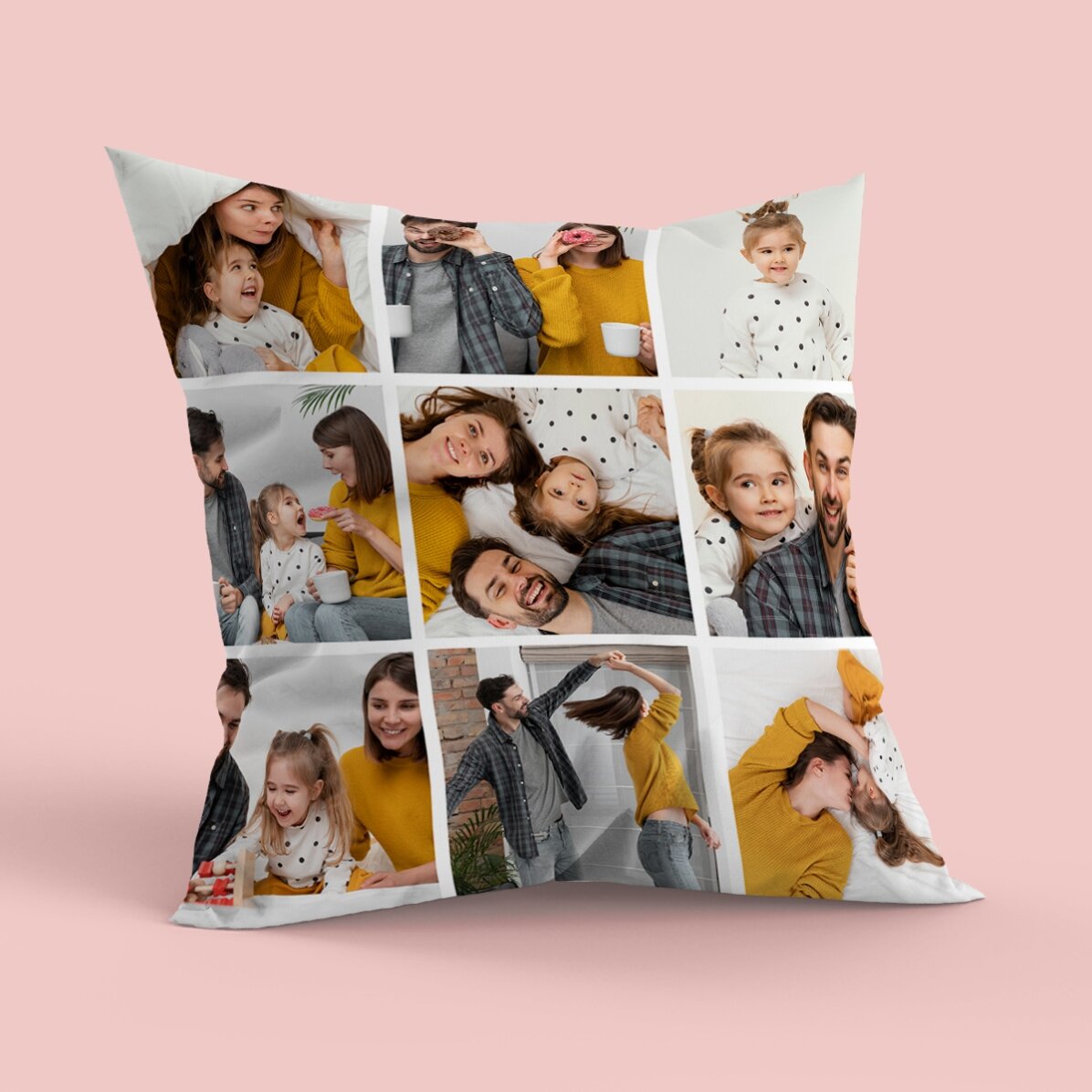 Almohada personalizada con 9 fotos - tamaño grande
