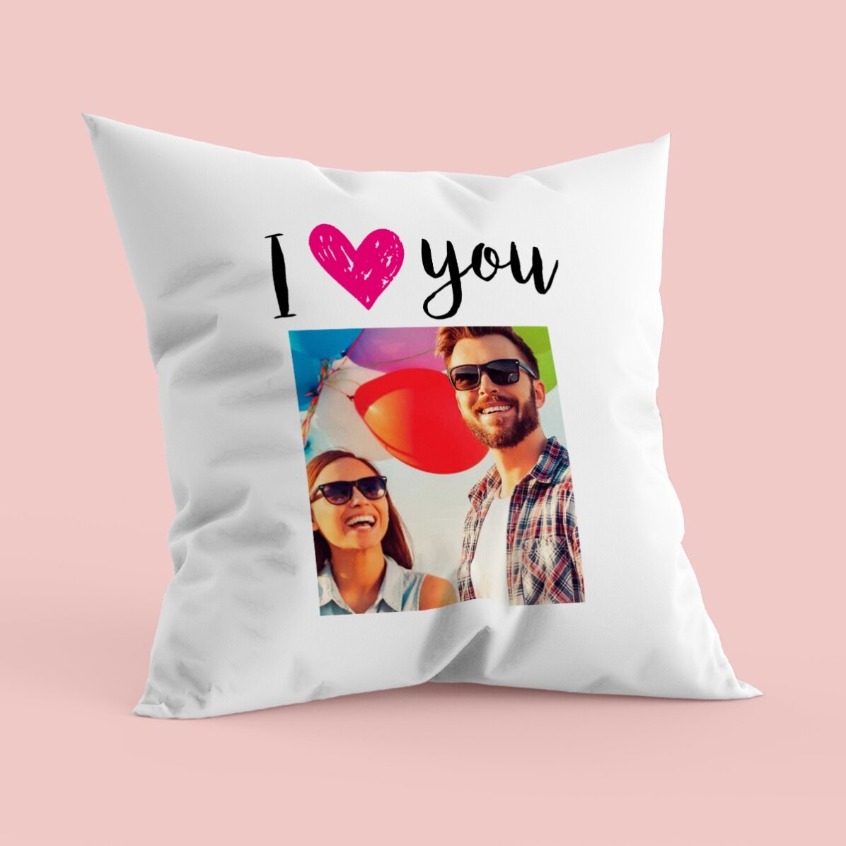 Cojín personalizado con una foto: «I love you»