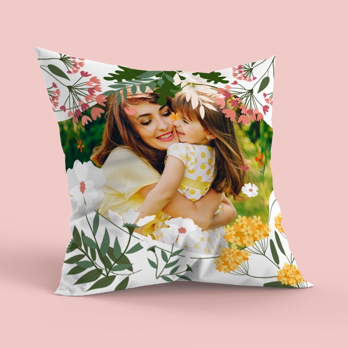 Cojín personalizado con foto, tamaño grande - Hello spring