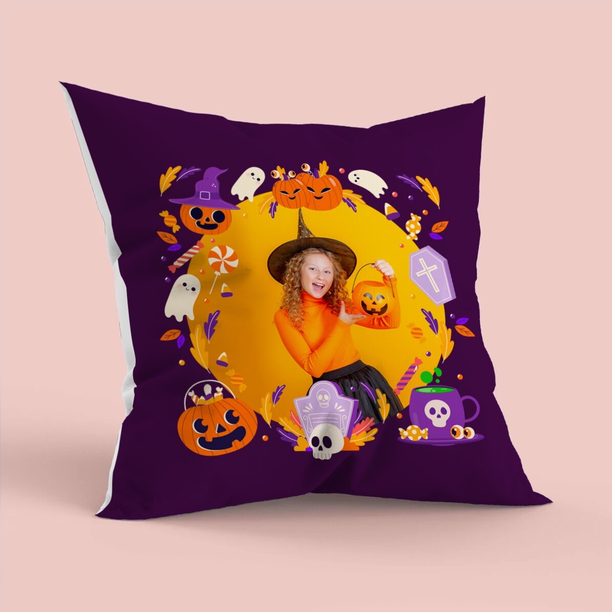 Cojín personalizado con foto - Halloween