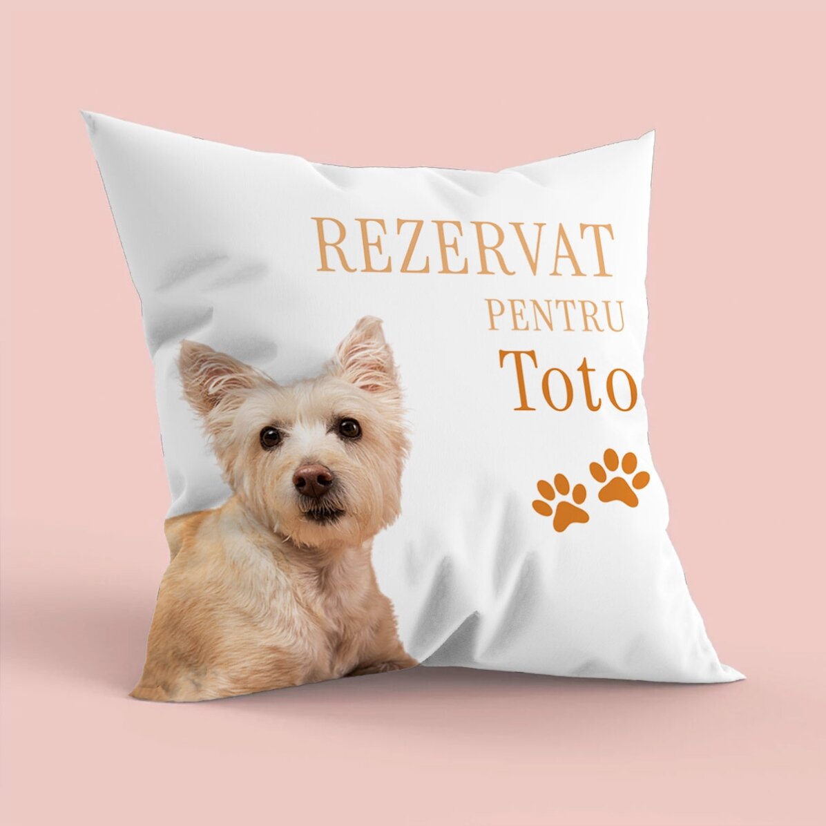 Cojín personalizado con la foto y el nombre de tu mascota favorita