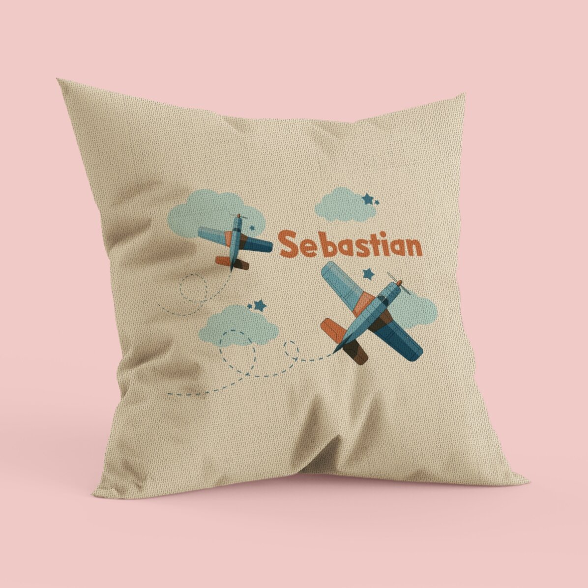 Almohada personalizada con texto - Aviones en