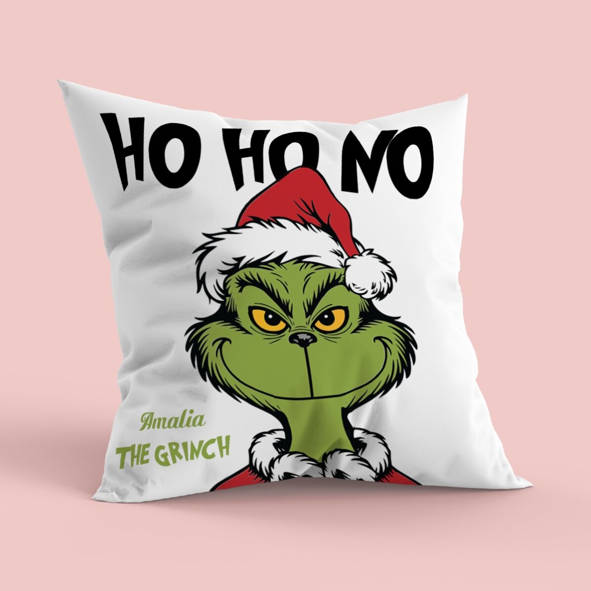 Cojín personalizado con texto - El Grinch