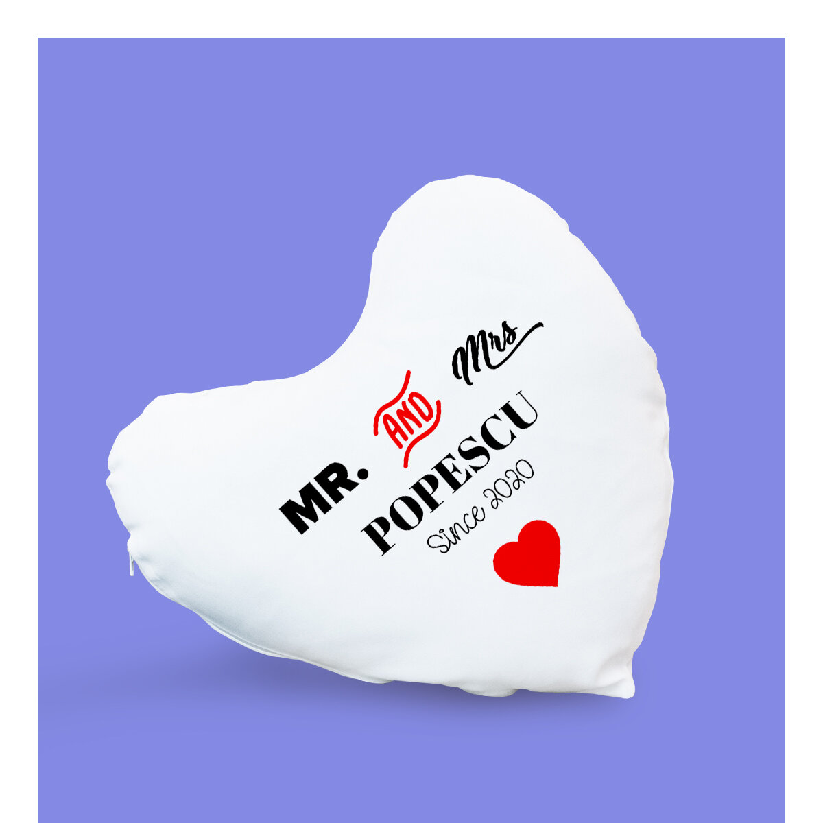 Cojines personalizados con forma de corazón