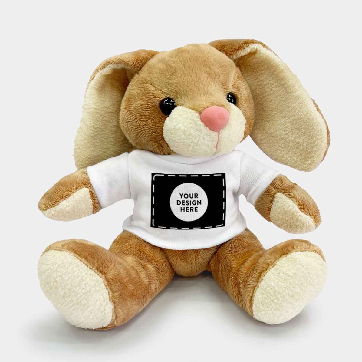 Además, un conejito personalizado con tu diseño
