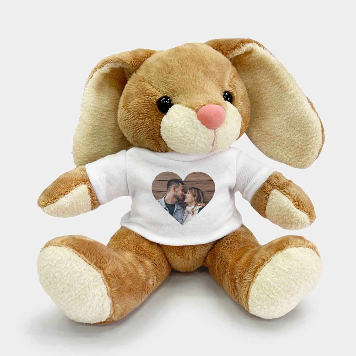 Personalised bunny with a photo - Heart model