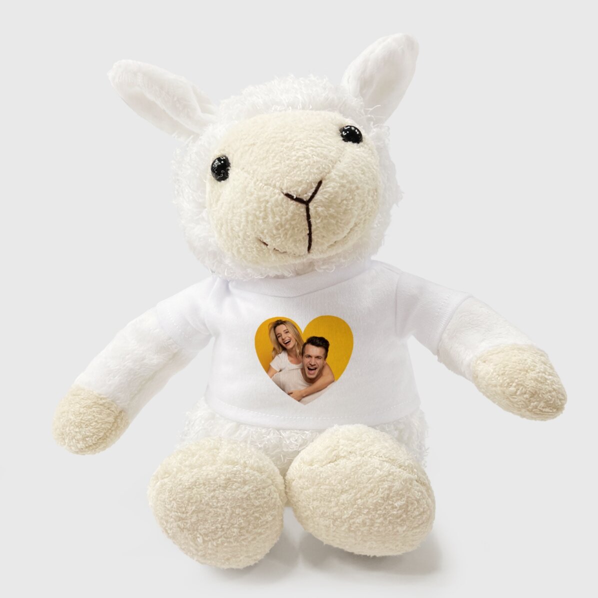 Oveja Plus personalizada con una foto - Modelo corazón