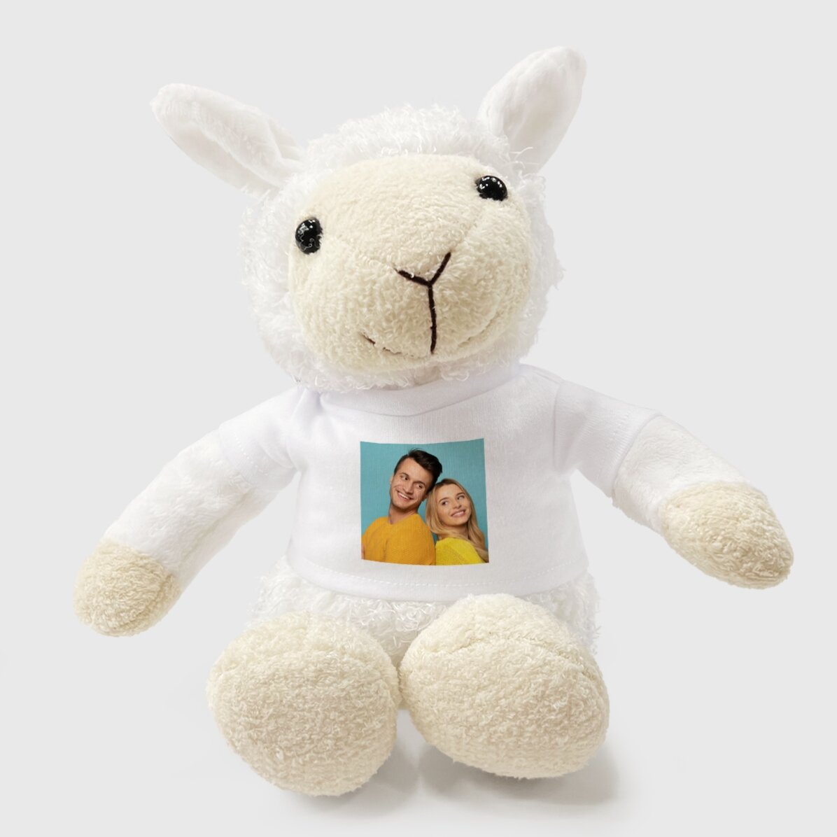 Peluche de oveja personalizado con una foto