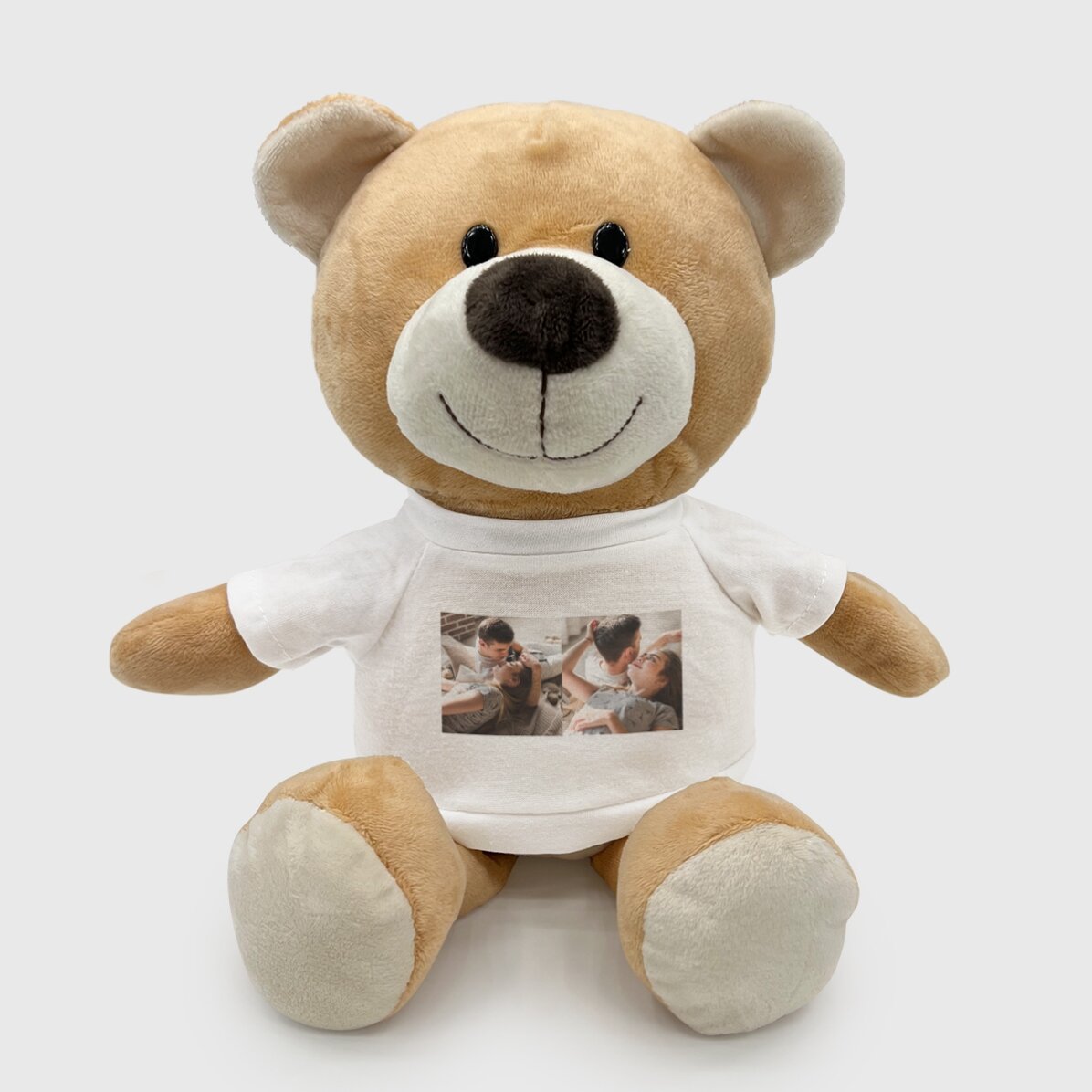 Además, un osito personalizado con dos fotos