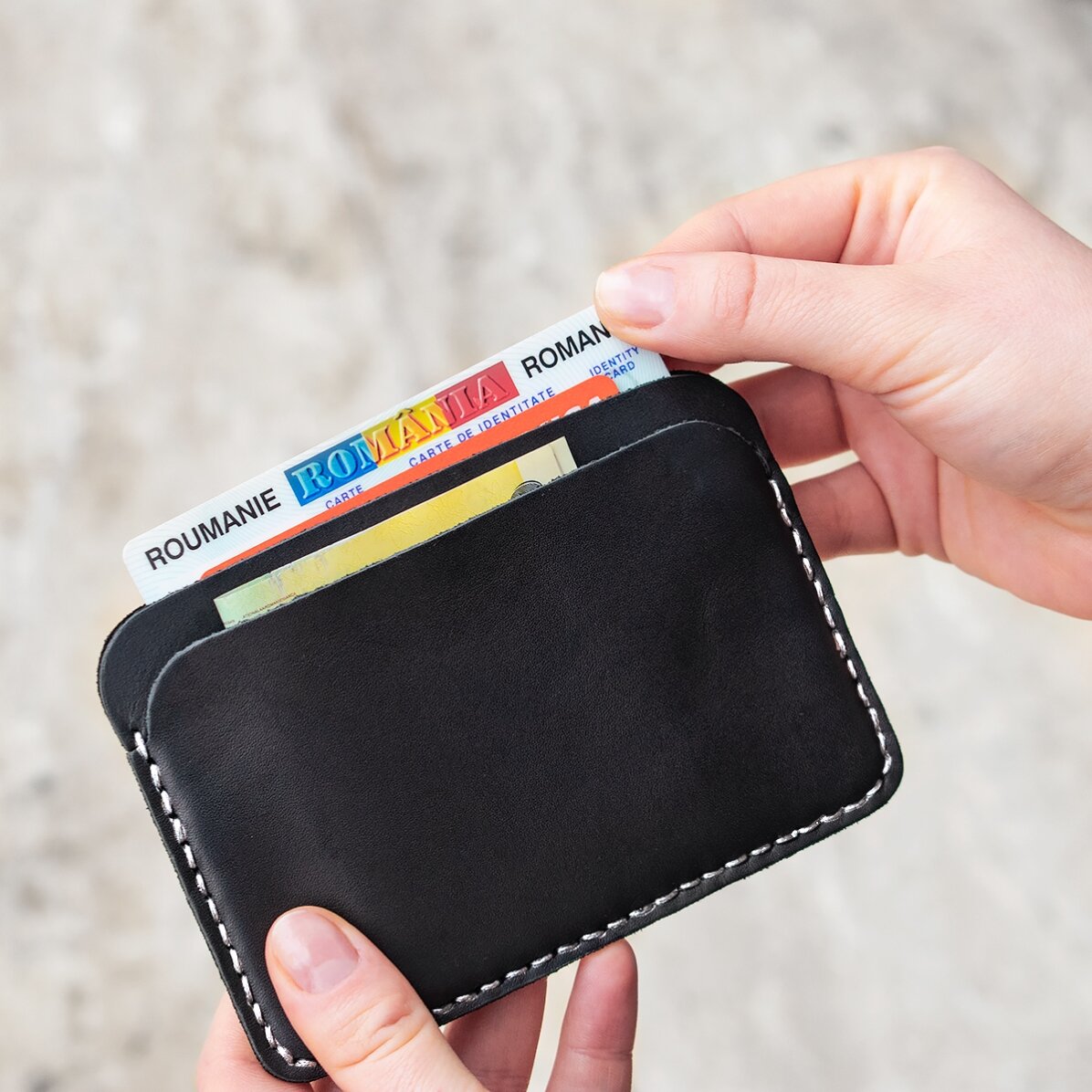 Cartera de piel personalizada a color con texto - Medic