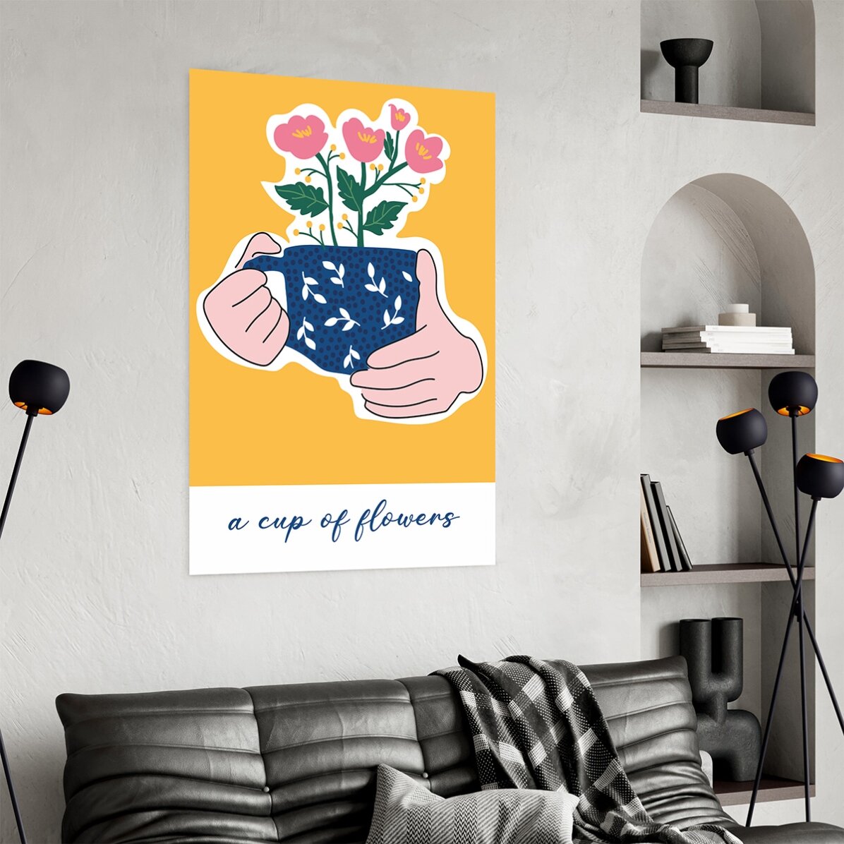 Póster «Una taza de flores»