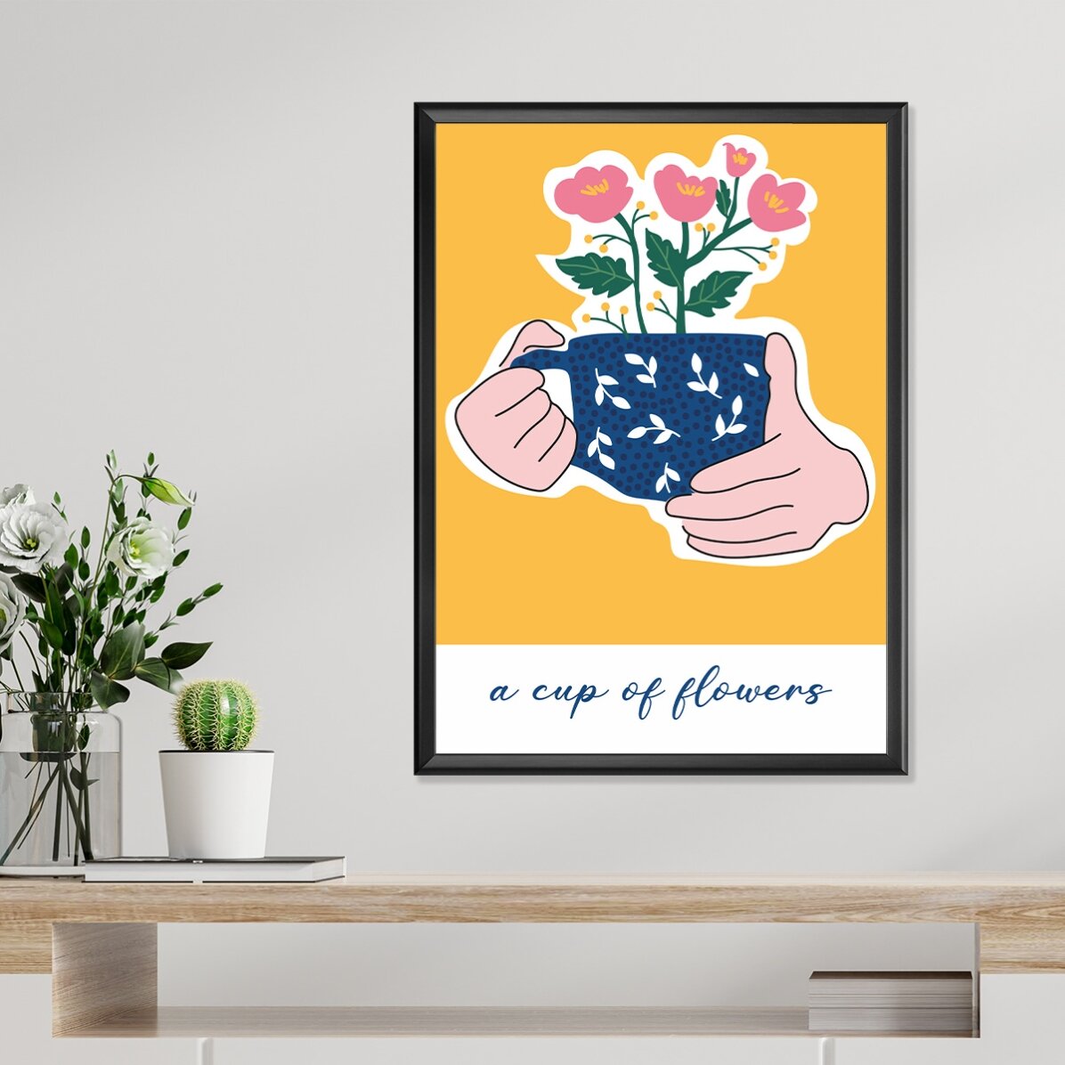 Póster «Una taza de flores»