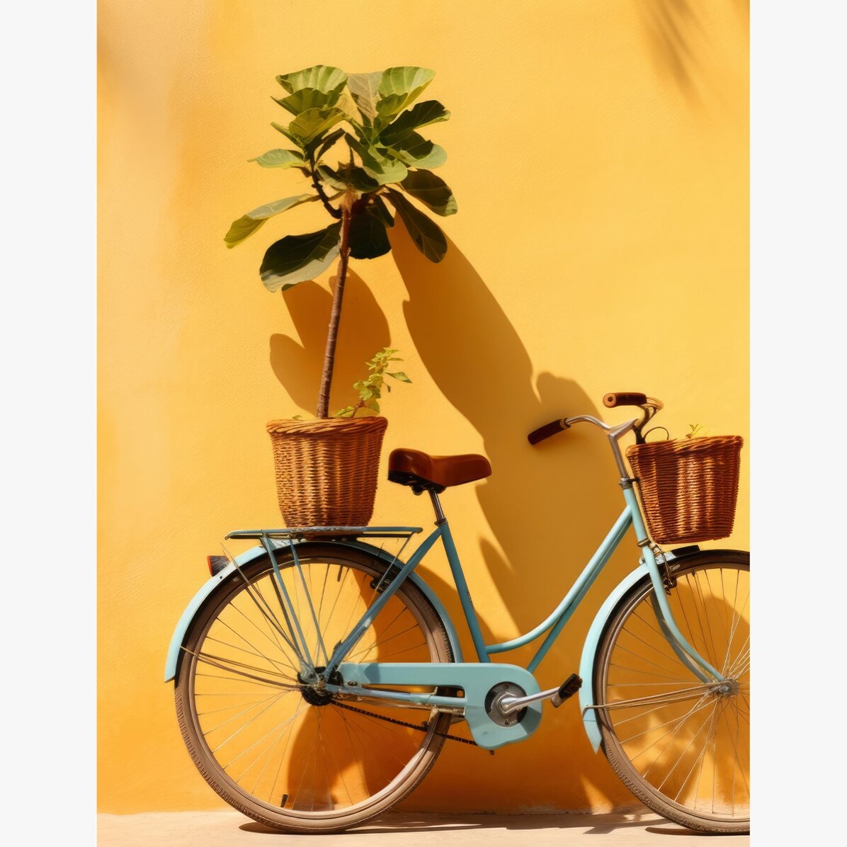 Póster de la bicicleta con la planta