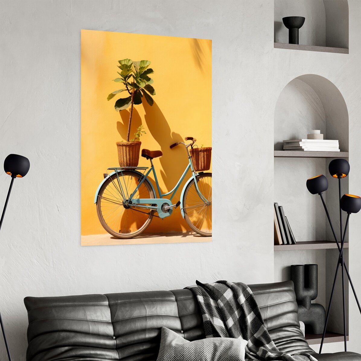Póster de la bicicleta con la planta